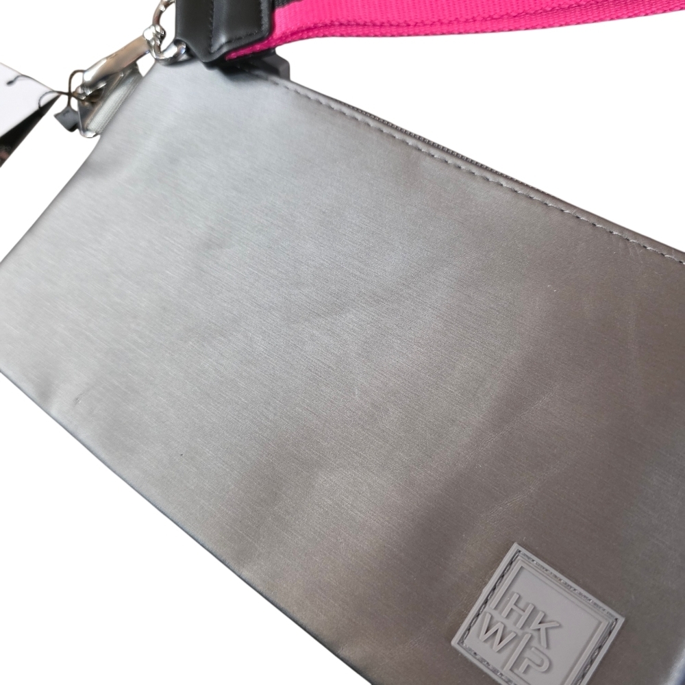 IHKWIP XL RFID Wristlet Pouch Silver Water Repellent ID Wallet NWT - Picture 3 of 9